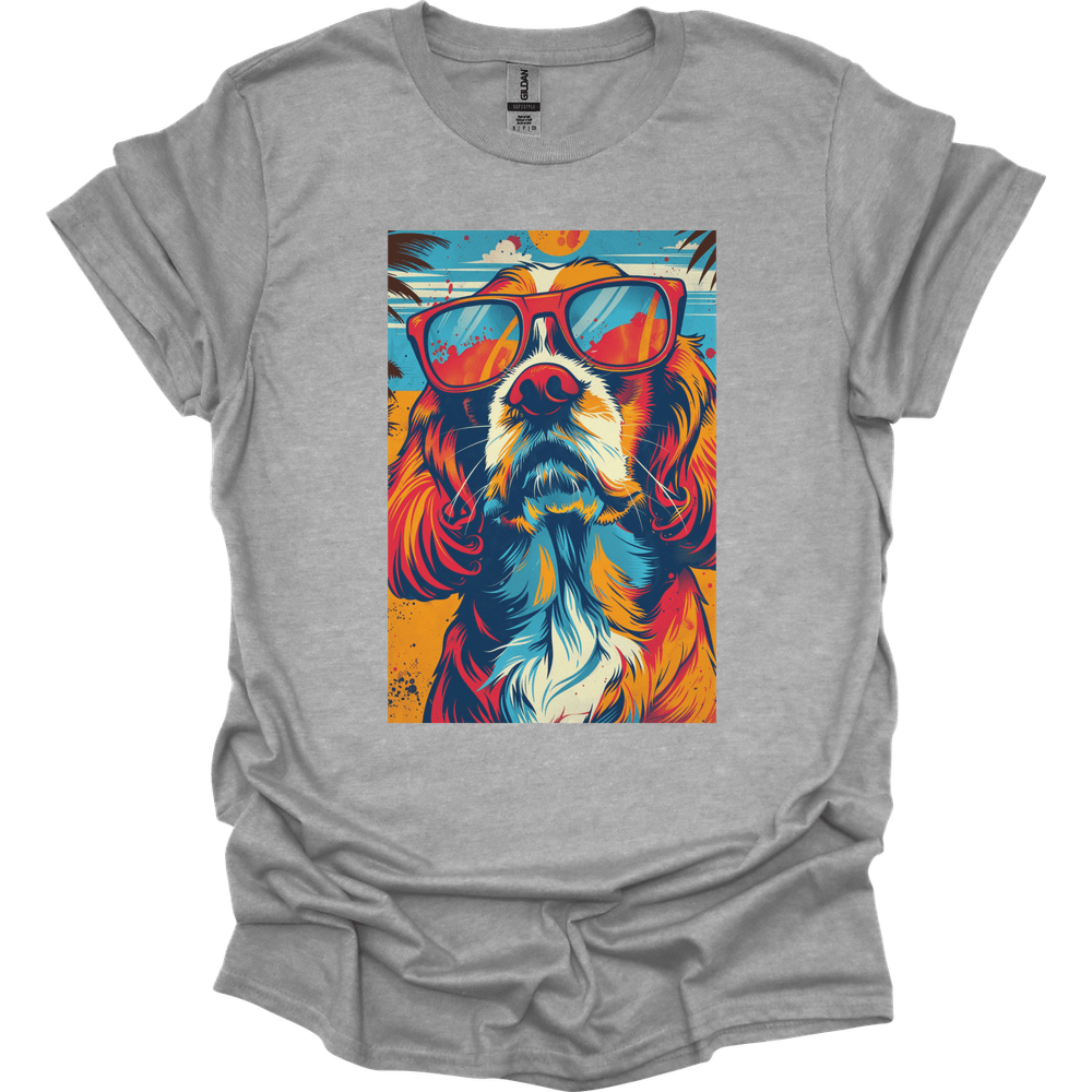 Cavalier King Charles Spaniel - Summer Dog T-Shirt - Sport Grey