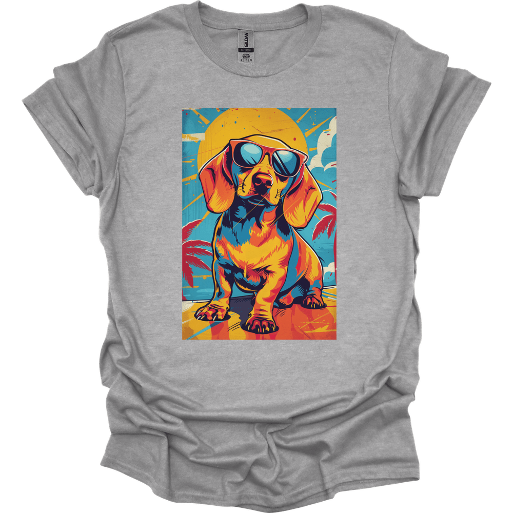 Dachshund - Summer Dog T-Shirt - Sport Grey