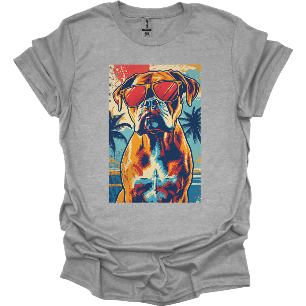 Boxer - Summer Dog T-Shirt - Sport Grey
