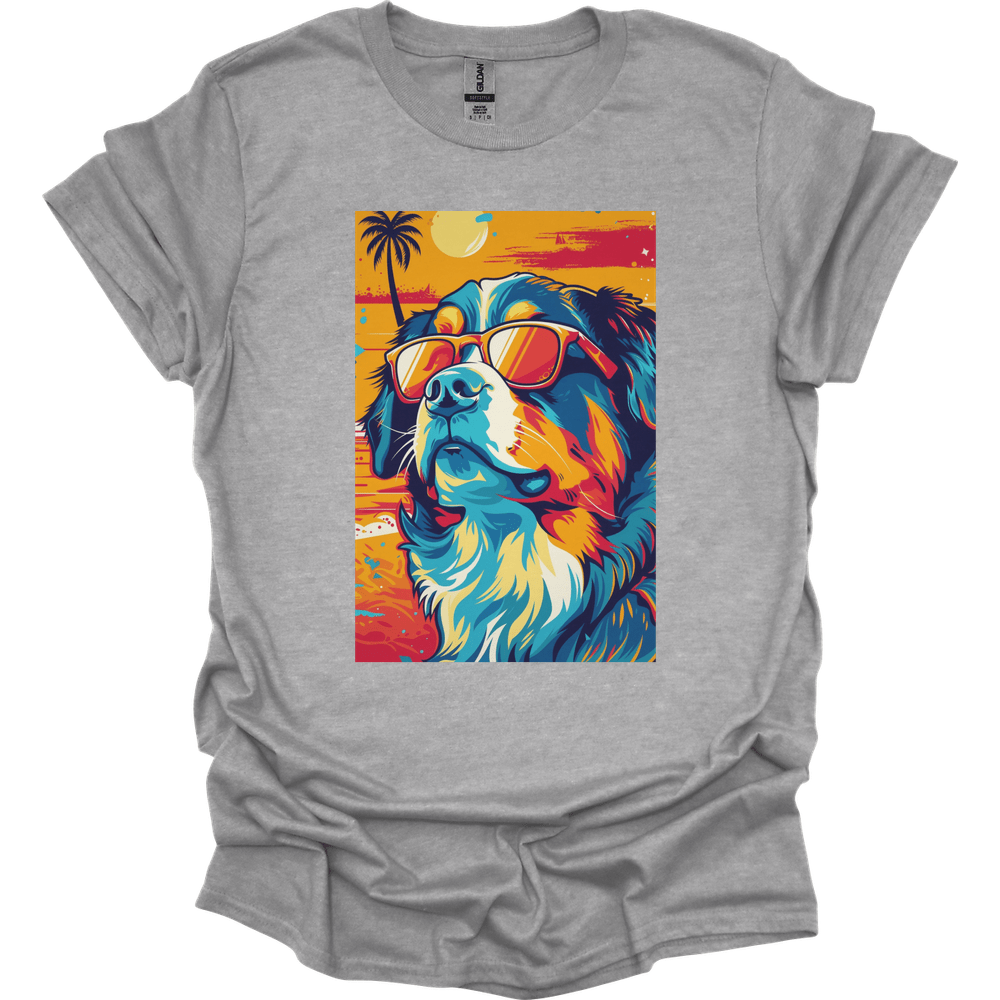 Bernese Mountain Dog - Summer Dog T-Shirt - Sport Grey