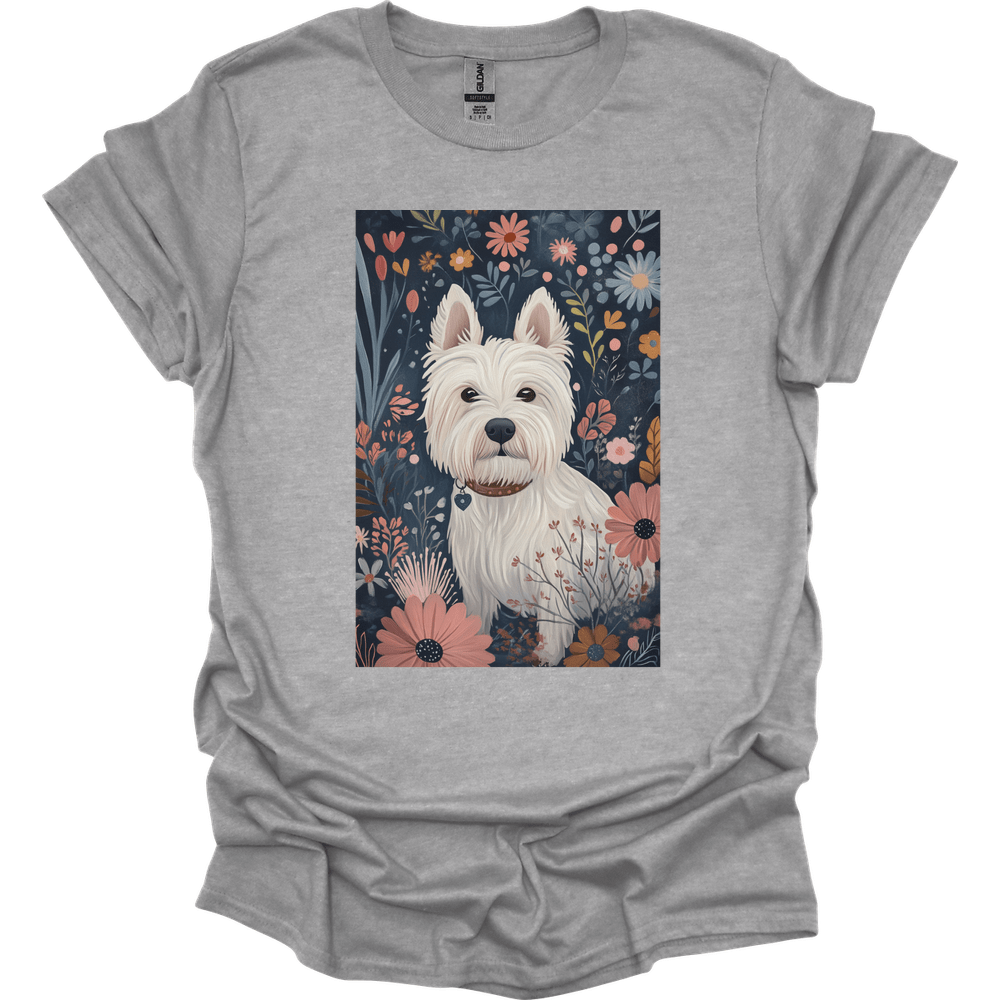 West Highland White Terrier - Boho Dog T-Shirt - Sport Grey