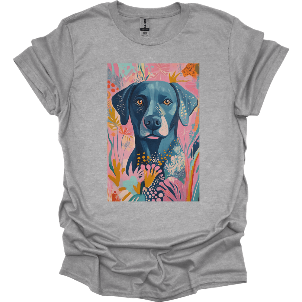 Labrador - Boho Dog T-Shirt - Sport Grey