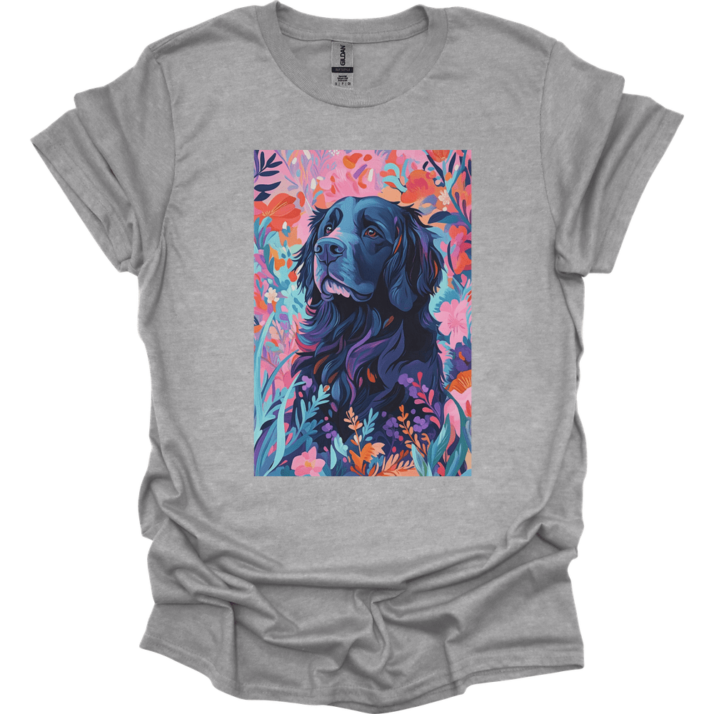 Newfoundland - Boho Dog T-Shirt - Sport Grey