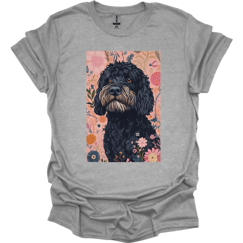 Portuguese Water Dog - Boho Dog T-Shirt - Sport Grey