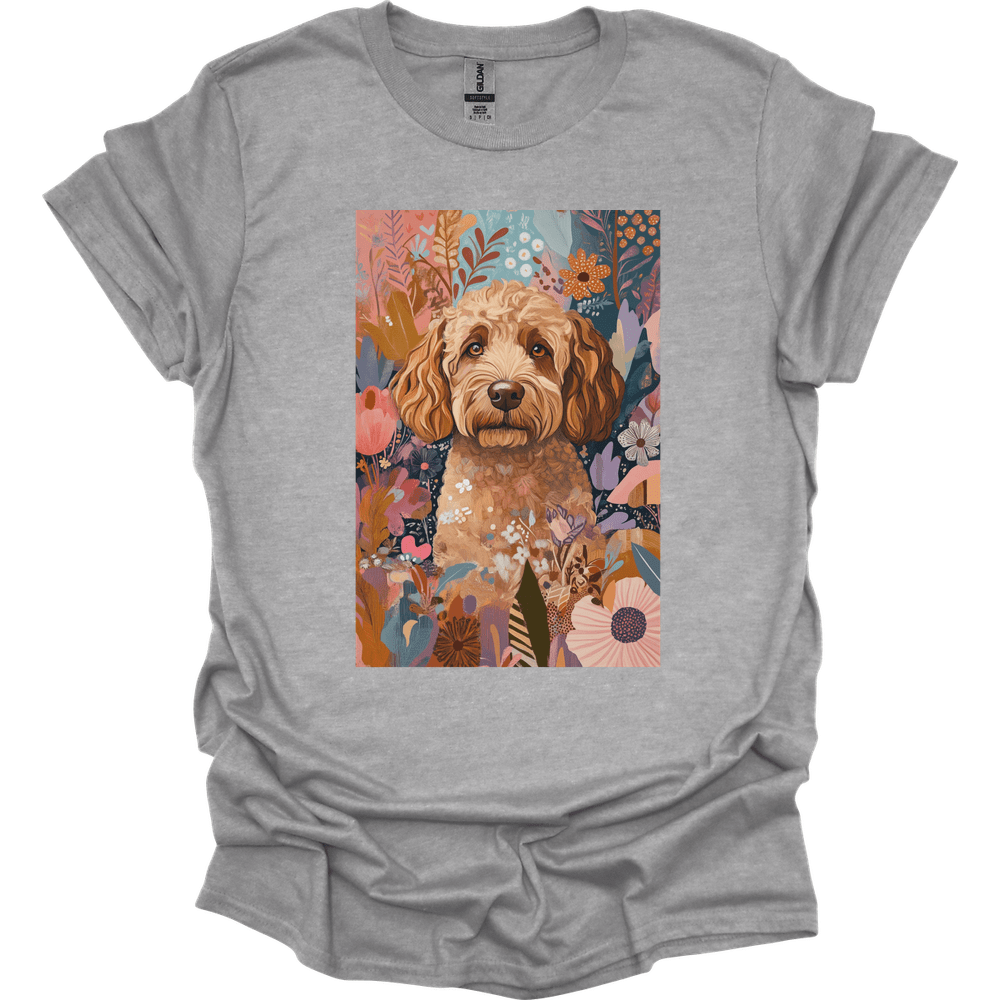 Labradoodle - Boho Dog T-Shirt - Sport Grey
