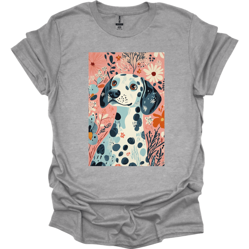 Dalmatian - Boho Dog T-Shirt - Sport Grey