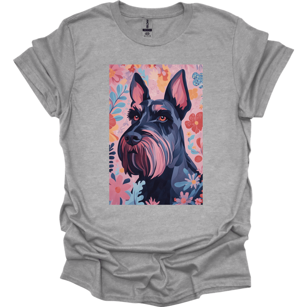 Giant Schnauzer - Boho Dog T-Shirt - Sport Grey
