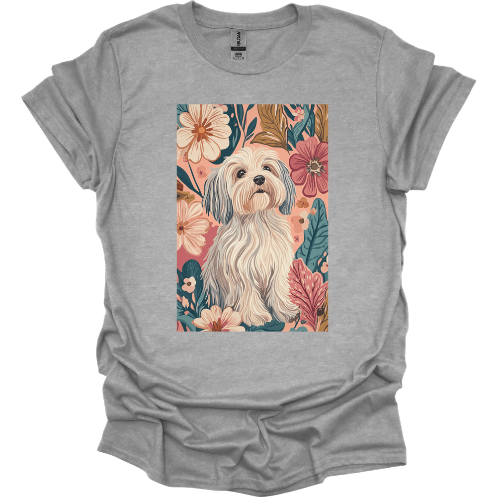 Havanese - Boho Dog T-Shirt - Sport Grey