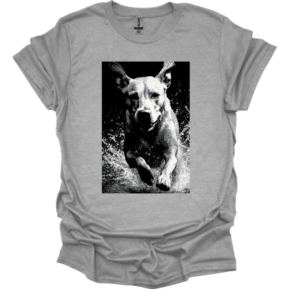 Labrador - Puddle Dog T-Shirt - Sport Grey