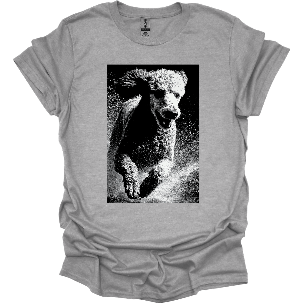 Poodle - Puddle Dog T-Shirt - Sport Grey