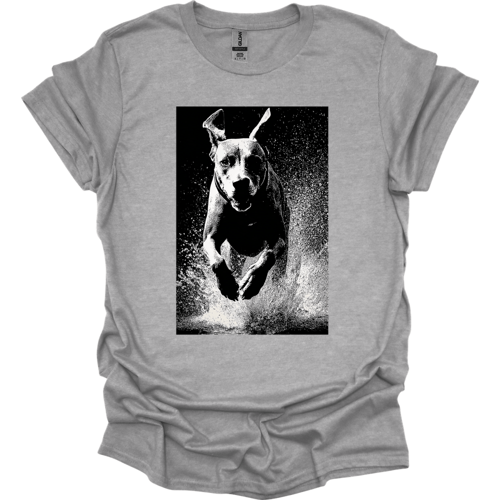 Rhodesian Ridgeback - Puddle Dog T-Shirt - Sport Grey