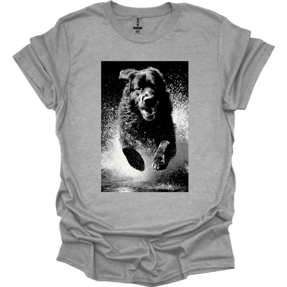Newfoundland - Puddle Dog T-Shirt - Sport Grey