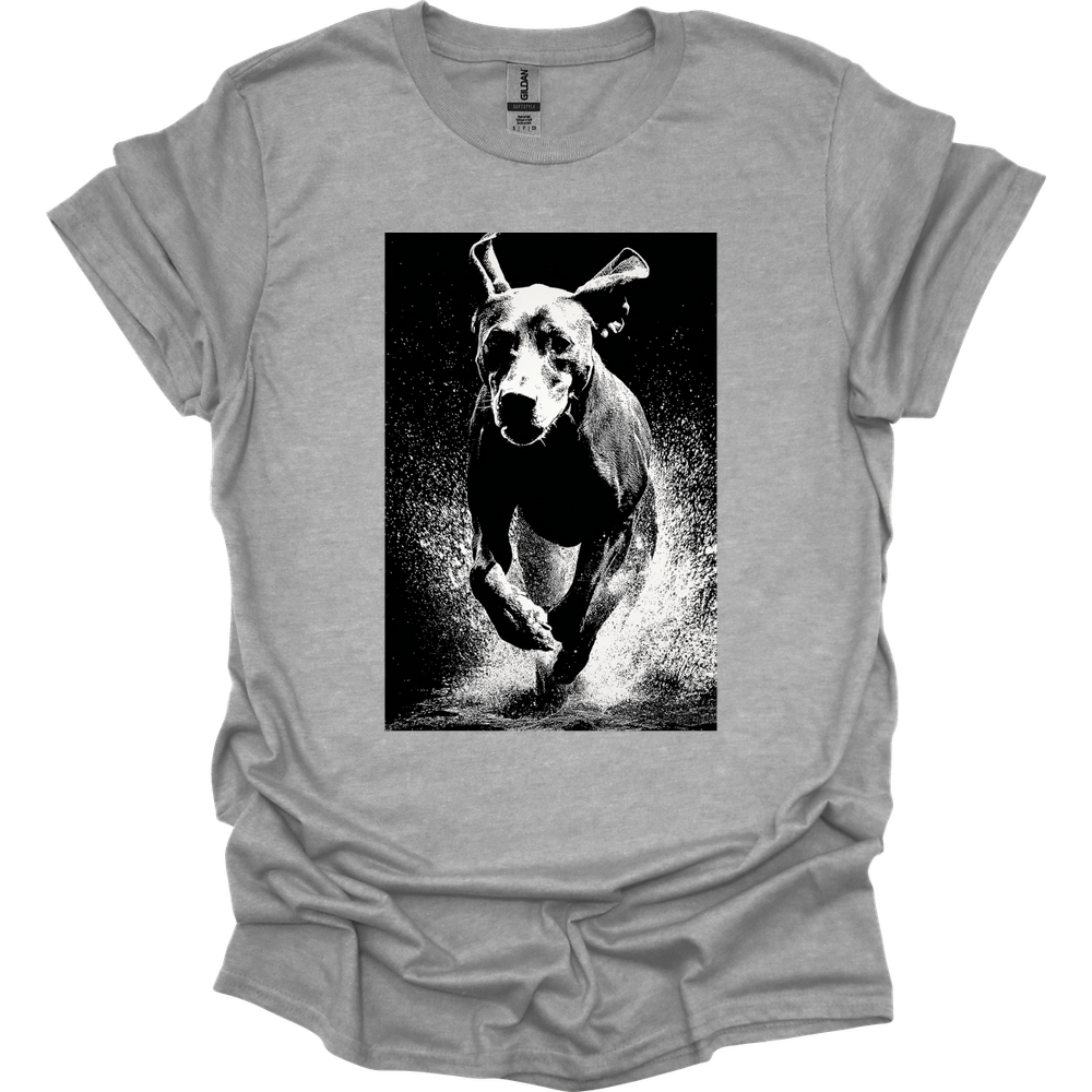 German Shorthaired Pointer - Puddle Dog T-Shirt - Sport Grey