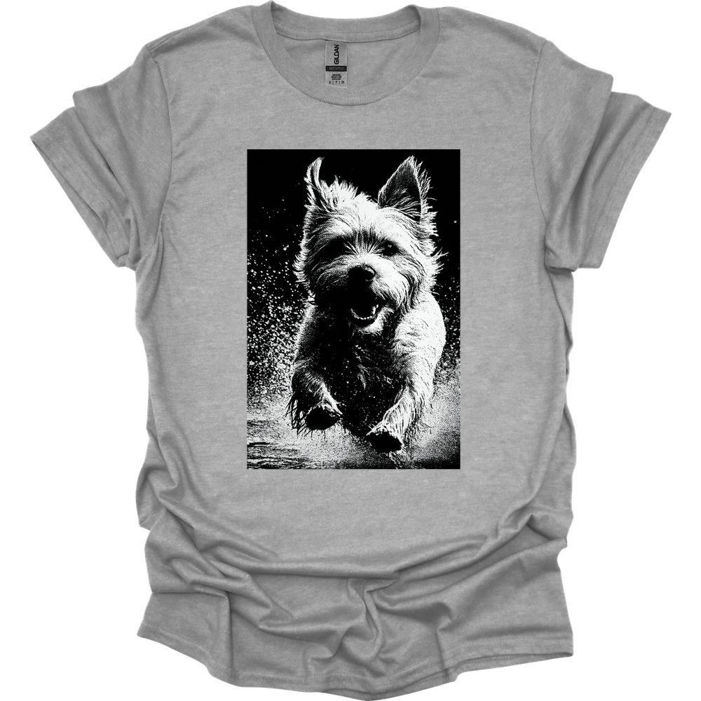 Yorkshire Terrier - Puddle Dog T-Shirt - Sport Grey