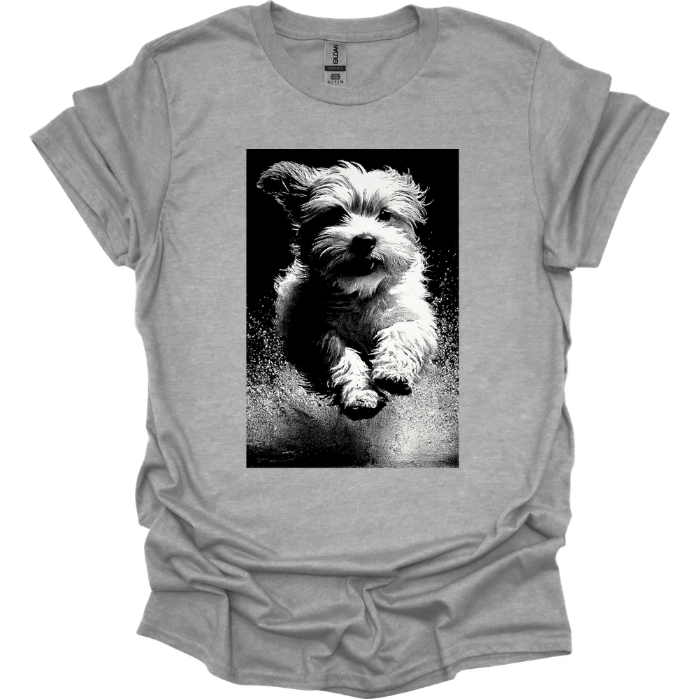 Shih Tzu - Puddle Dog T-Shirt - Sport Grey