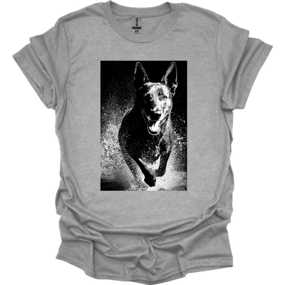 Dutch Shepherd - Puddle Dog T-Shirt - Sport Grey