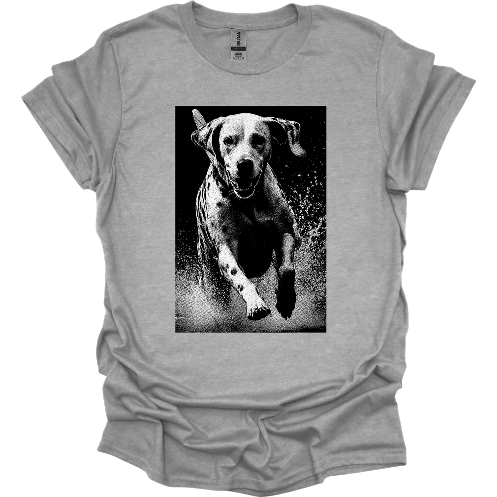 Dalmatian - Puddle Dog T-Shirt - Sport Grey