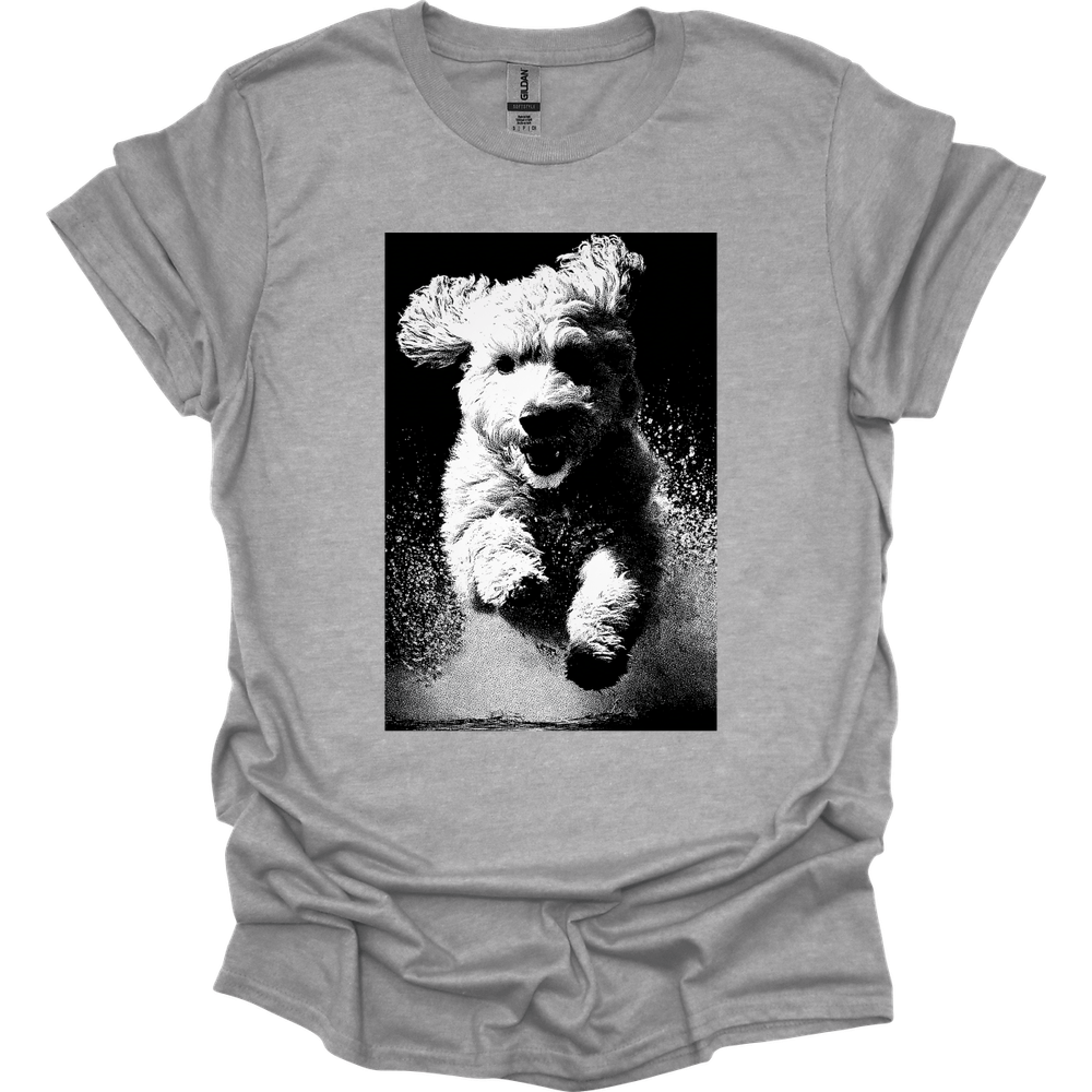 Golden Doodle - Puddle Dog T-Shirt - Sport Grey