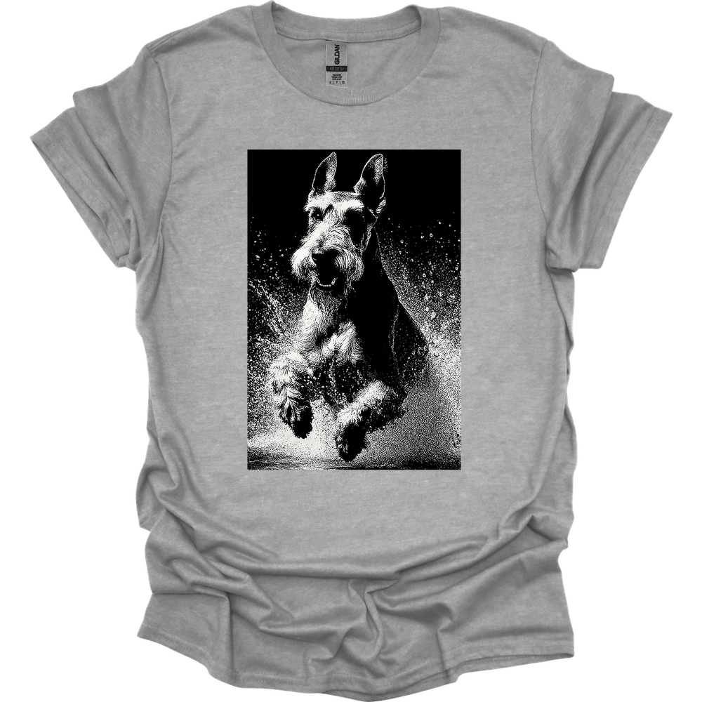 Giant Schnauzer - Puddle Dog T-Shirt - Sport Grey