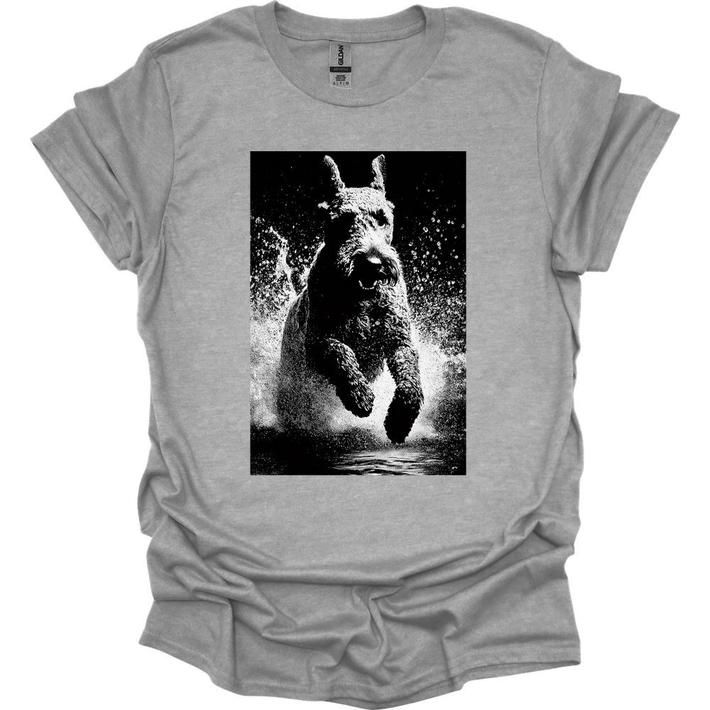 Kerry Blue Terrier - Puddle Dog T-Shirt - Sport Grey