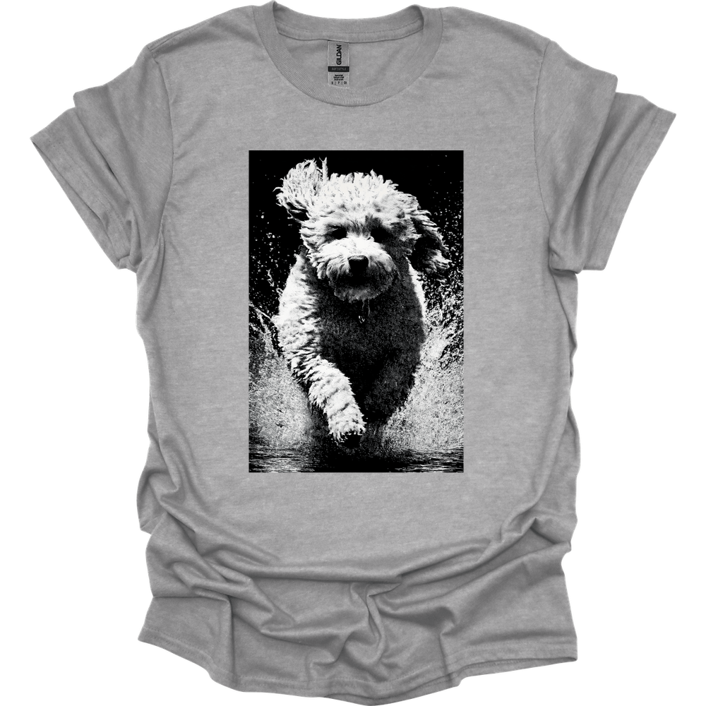 Bichon Frise - Puddle Dog T-Shirt - Sport Grey