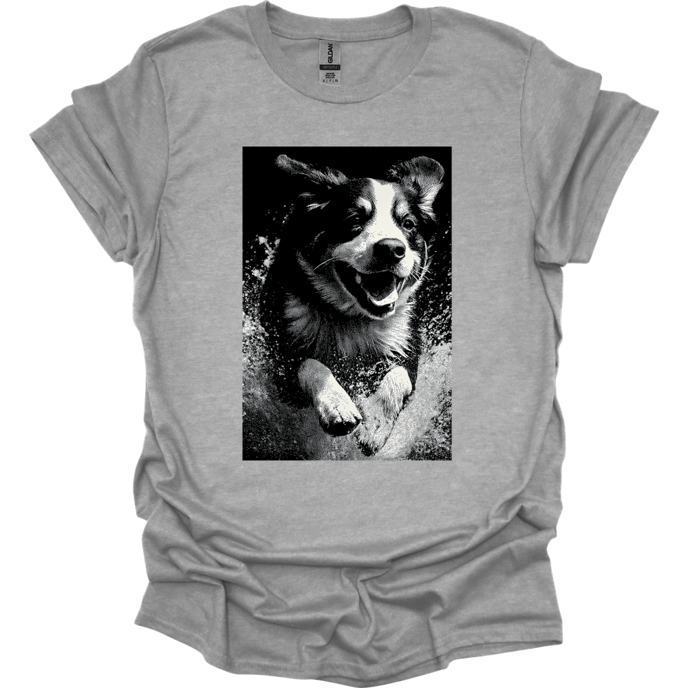 Bernese Mountain Dog - Puddle Dog T-Shirt - Sport Grey