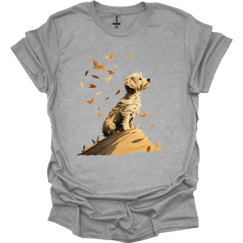 Bichon Frise - Fall Dog T-Shirt - Sport Grey