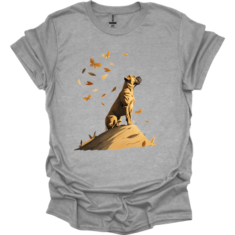 Boxer - Fall Dog T-Shirt - Sport Grey