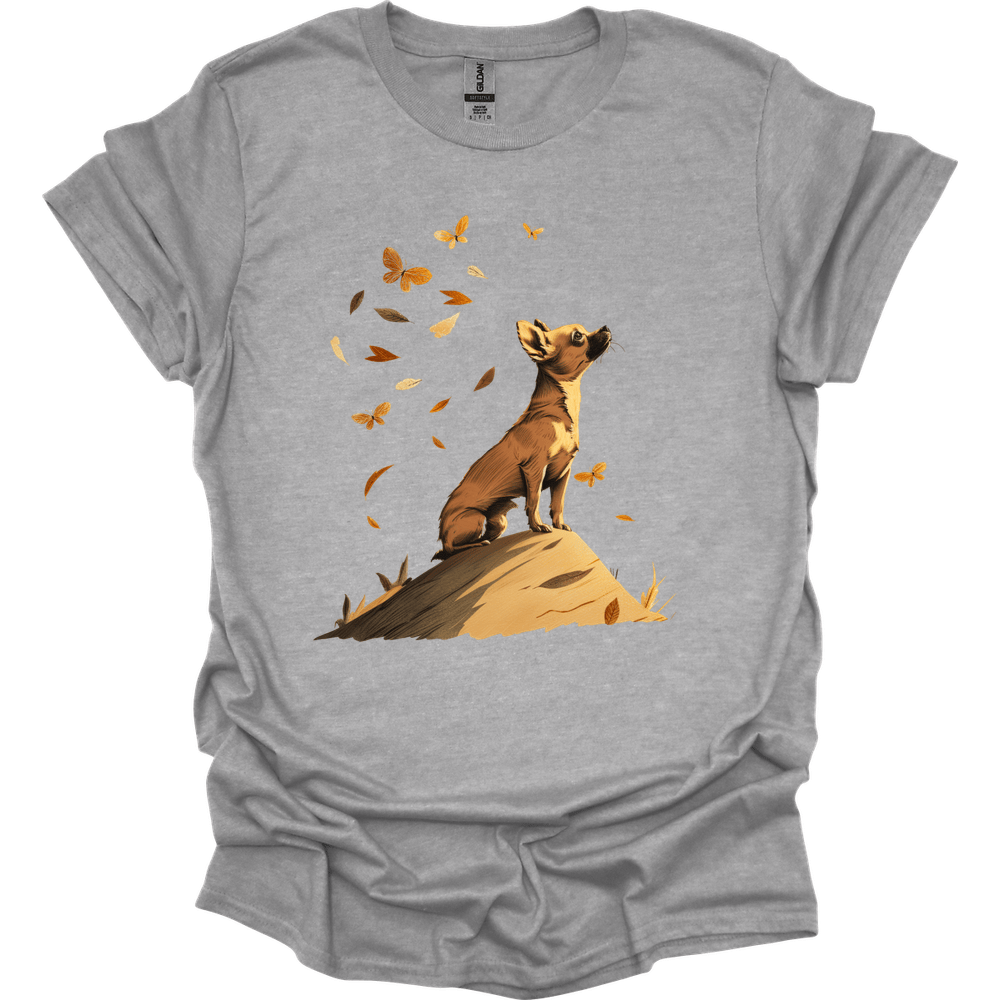 Chihuahua - Fall Dog T-Shirt - Sport Grey