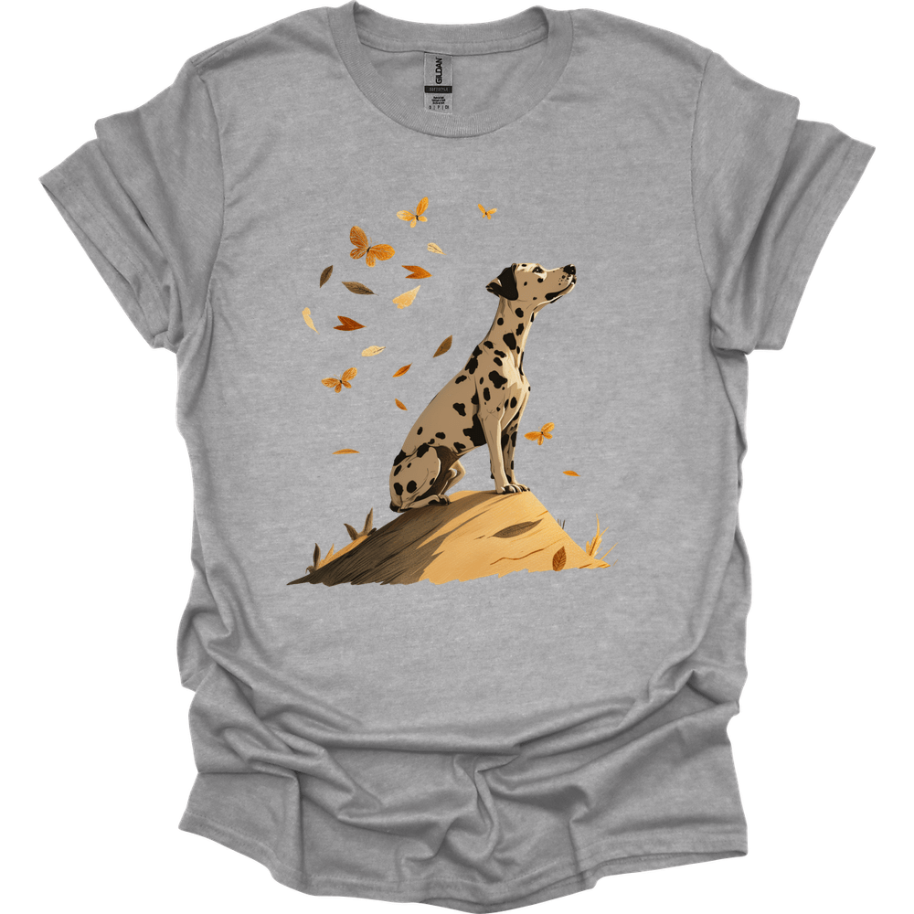 Dalmatian - Fall Dog T-Shirt - Sport Grey