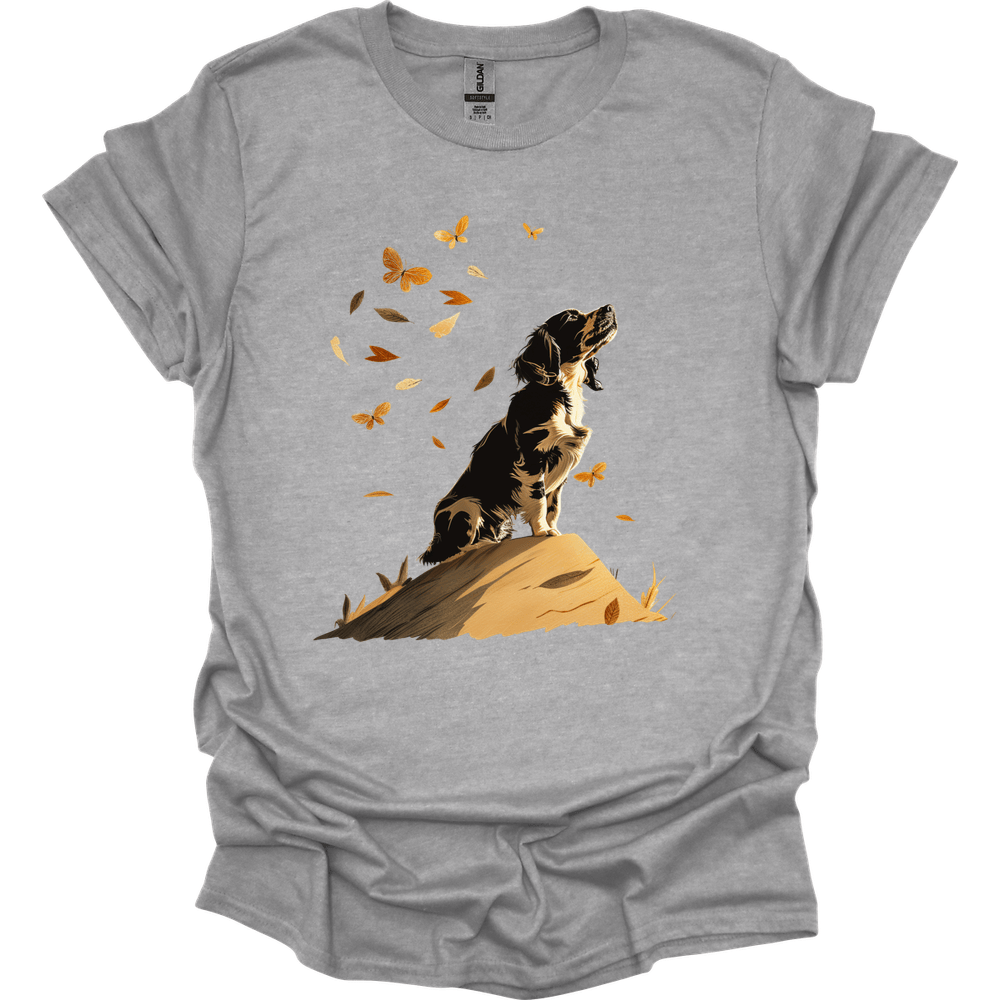 English Springer Spaniel - Fall Dog T-Shirt - Sport Grey