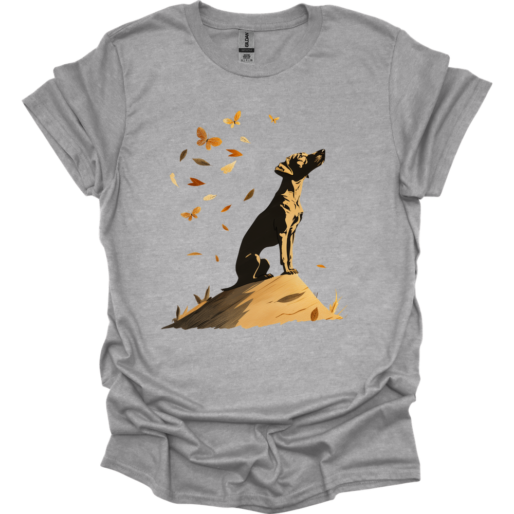 German Shorthaired Pointer - Fall Dog T-Shirt - Sport Grey