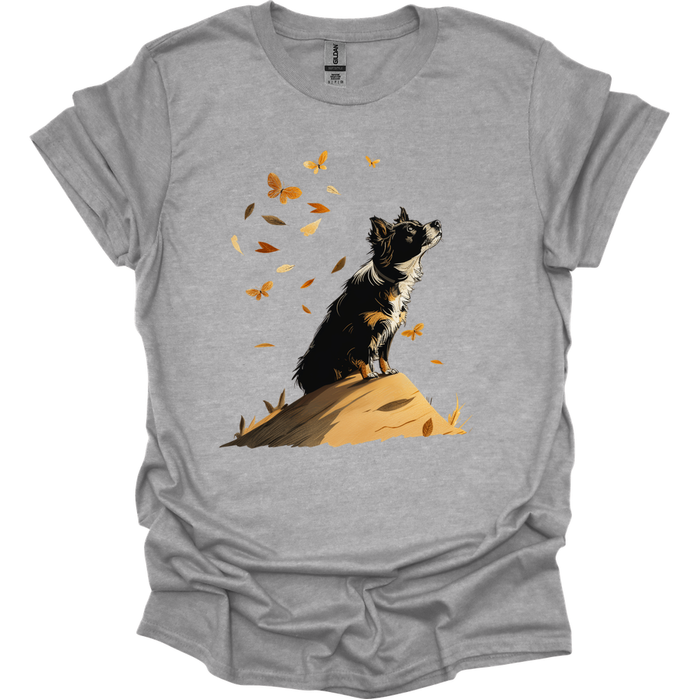 Miniature American Shepherd - Fall Dog T-Shirt - Sport Grey