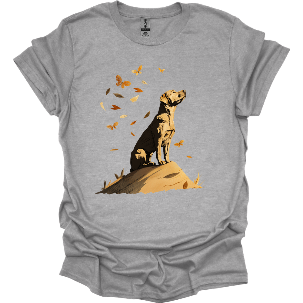 Labrador - Fall Dog T-Shirt - Sport Grey