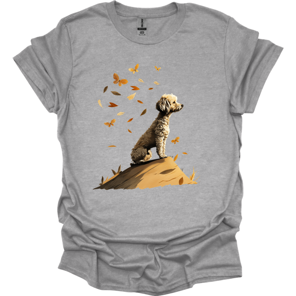 Poodle - Fall Dog T-Shirt - Sport Grey