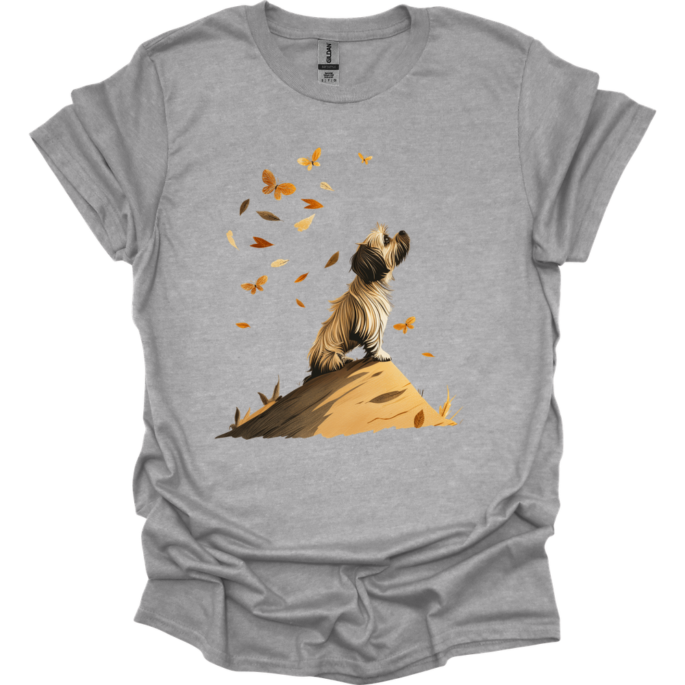Shih Tzu - Fall Dog T-Shirt - Sport Grey