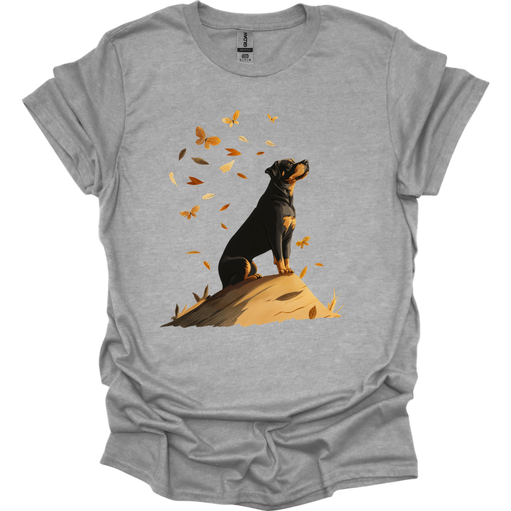 Rottweiler - Fall Dog T-Shirt - Sport Grey