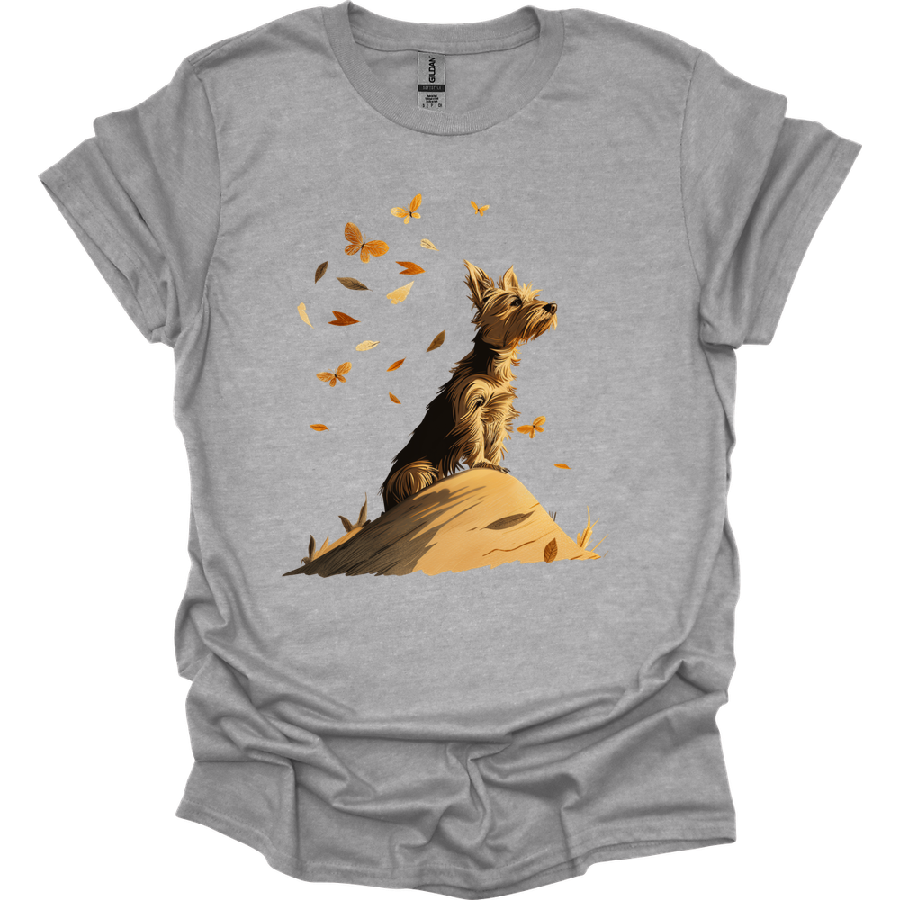 Yorkshire Terrier - Fall Dog T-Shirt - Sport Grey