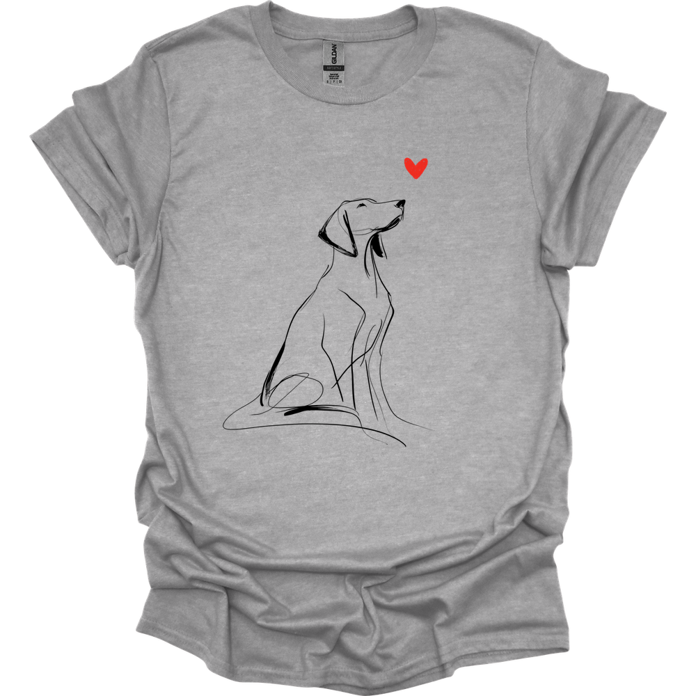 Vizsla - Sketch Dog T-Shirt - Sport Grey