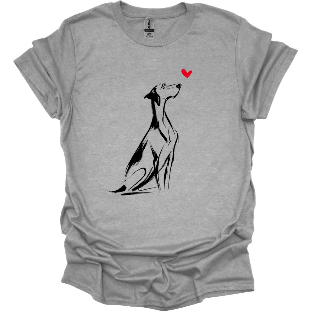 German Shorthaired Pointer - Sketch Dog T-Shirt - Sport Grey