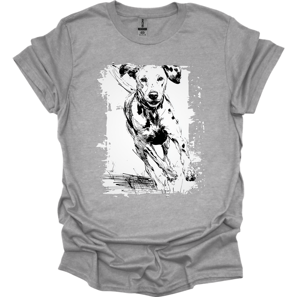 Dalmatian - Running Dog T-Shirt - Sport Grey
