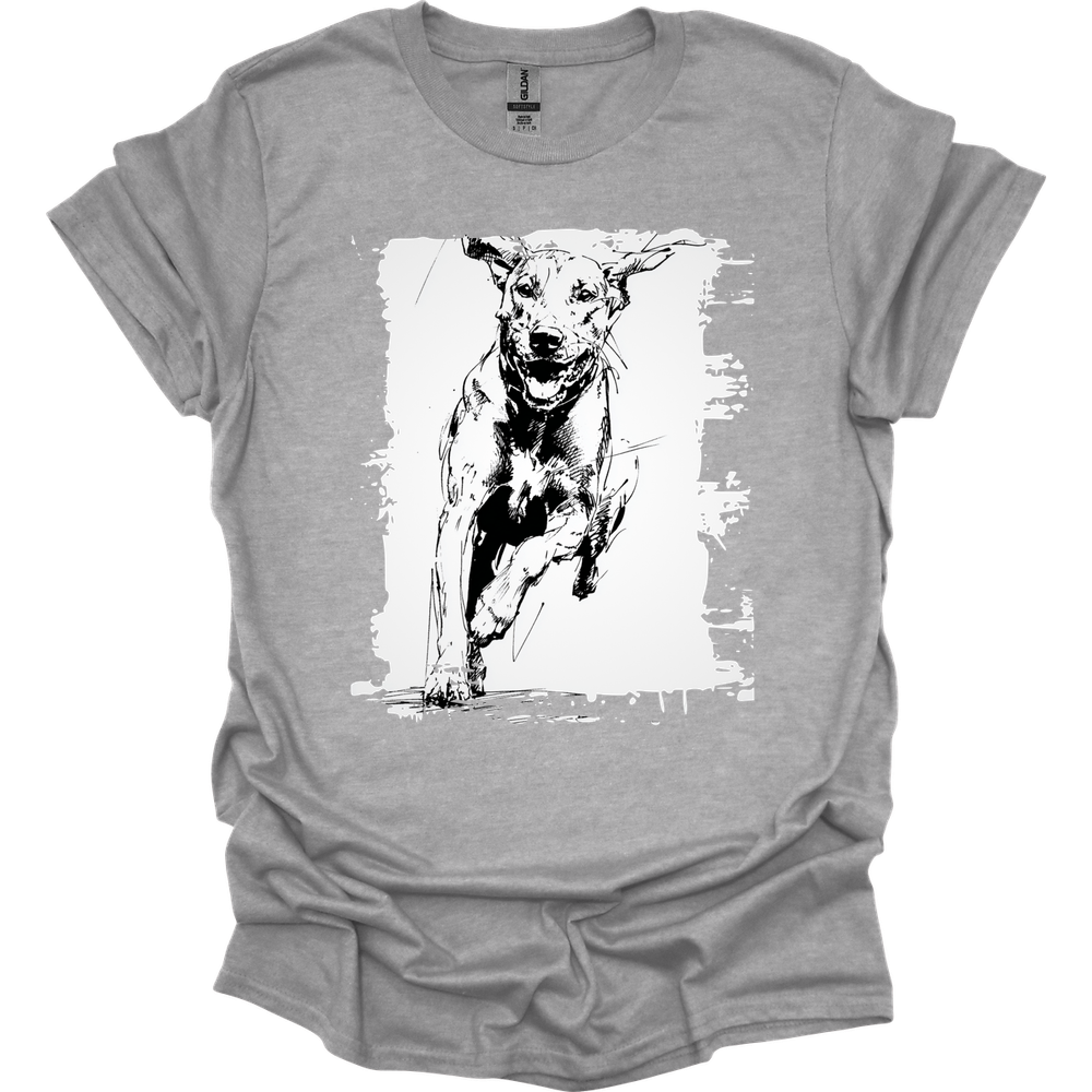 Rhodesian Ridgeback - Running Dog T-Shirt - Sport Grey