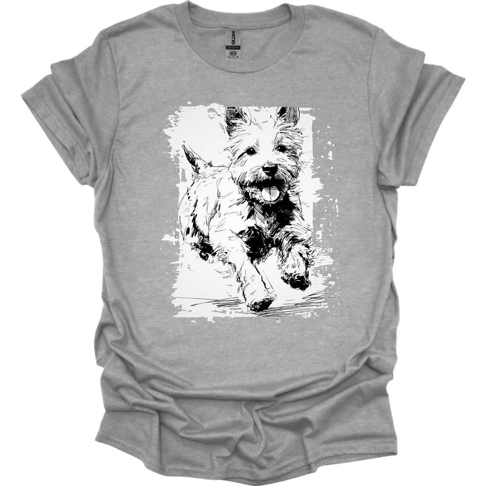 West Hightland White Terrier - Running Dog T-Shirt - Sport Grey