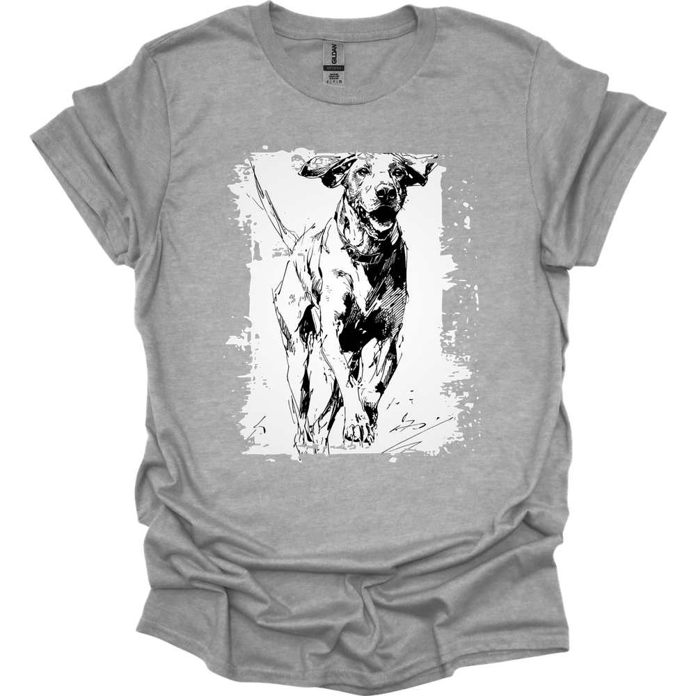 German Shorthaired Pointer - Running Dog T-Shirt - Sport Grey