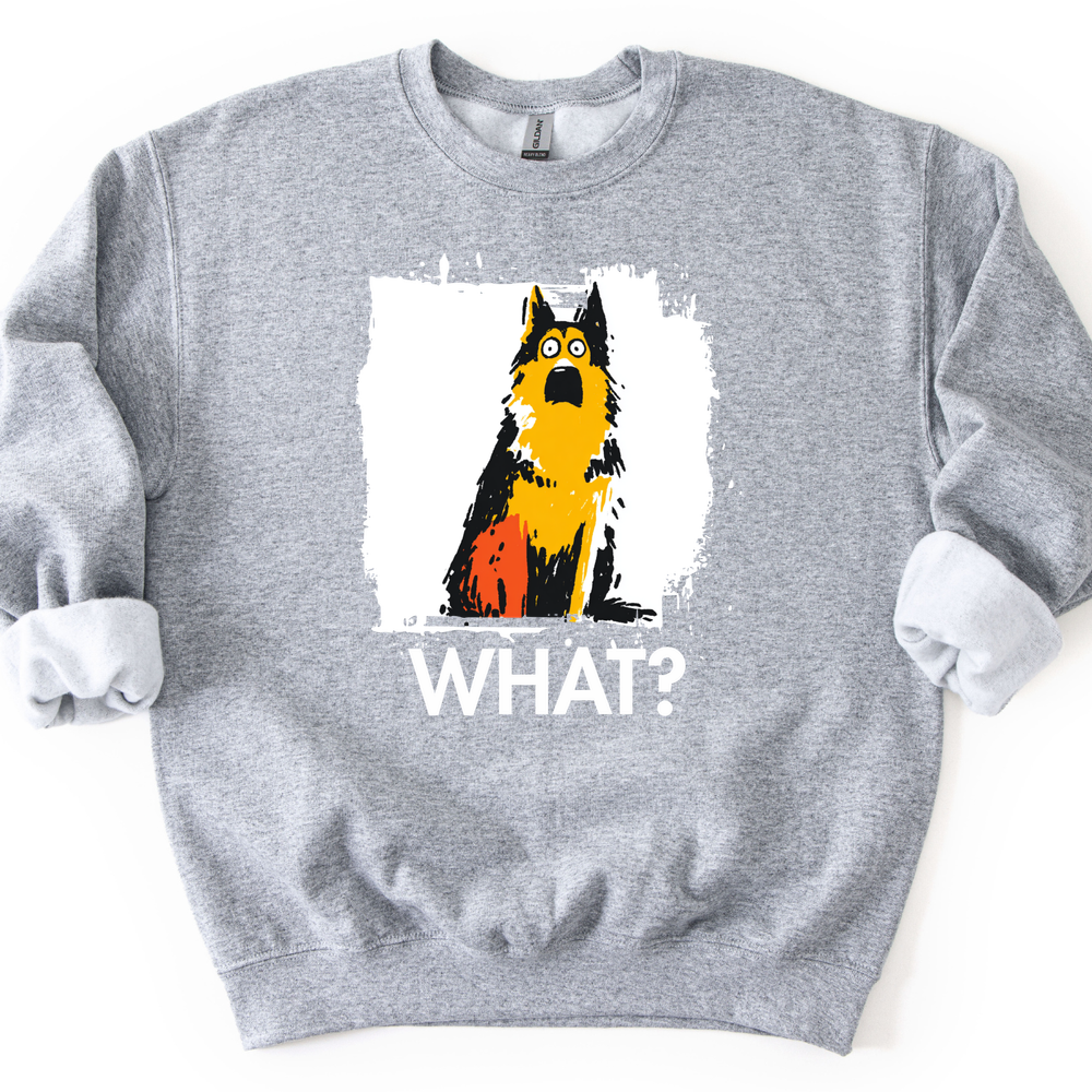 German Shepherd - What Dog Sweater - Sport Grey