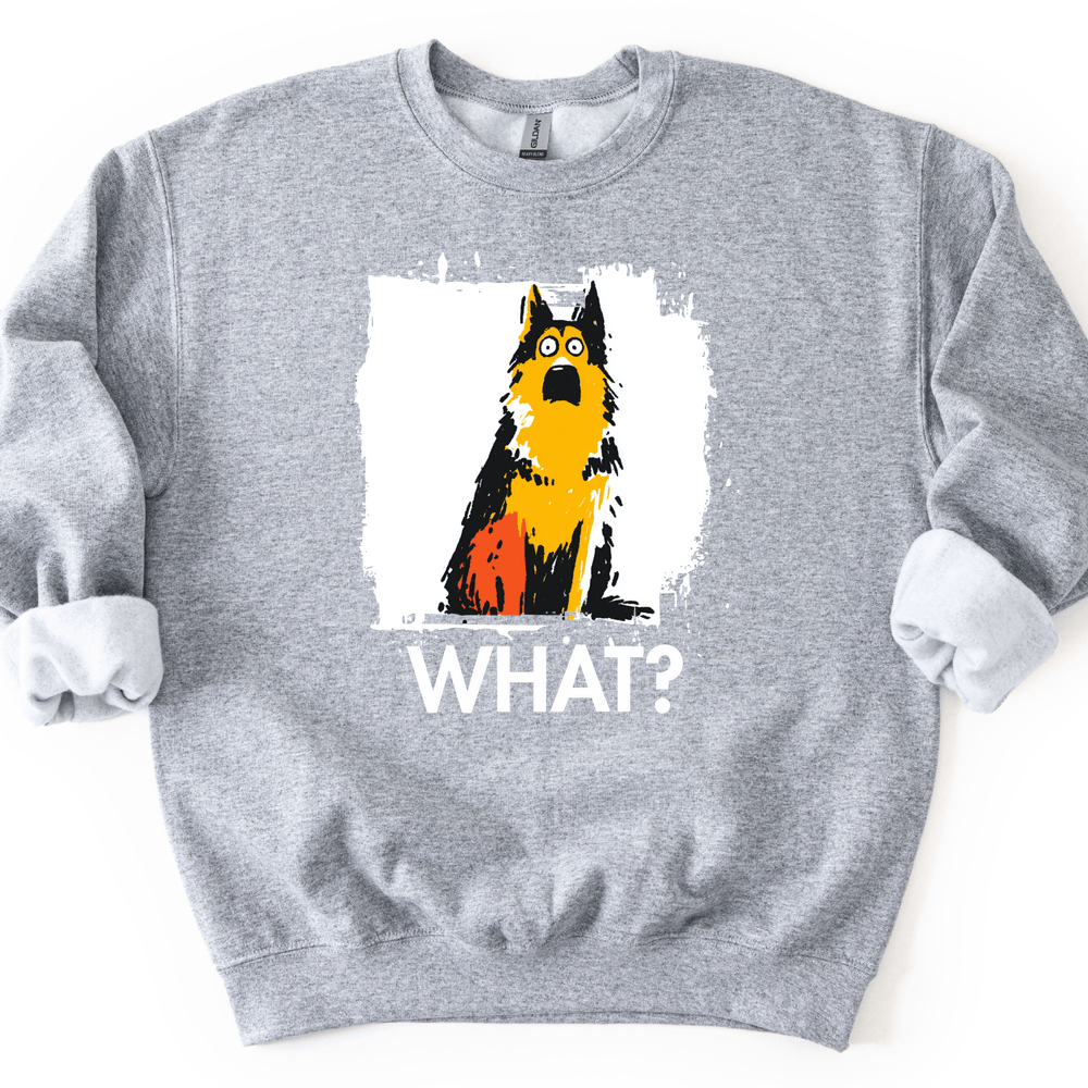 German Shepherd - What Dog Sweater - Sport Grey