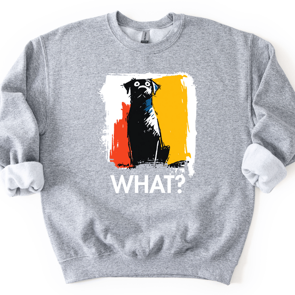 Black Labrador - What Dog Sweater - Sport Grey