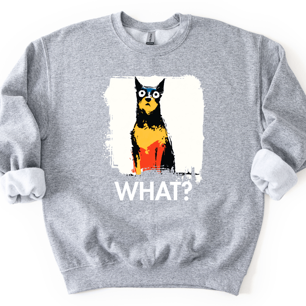 Miniature Pinscher - What Dog Sweater - Sport Grey