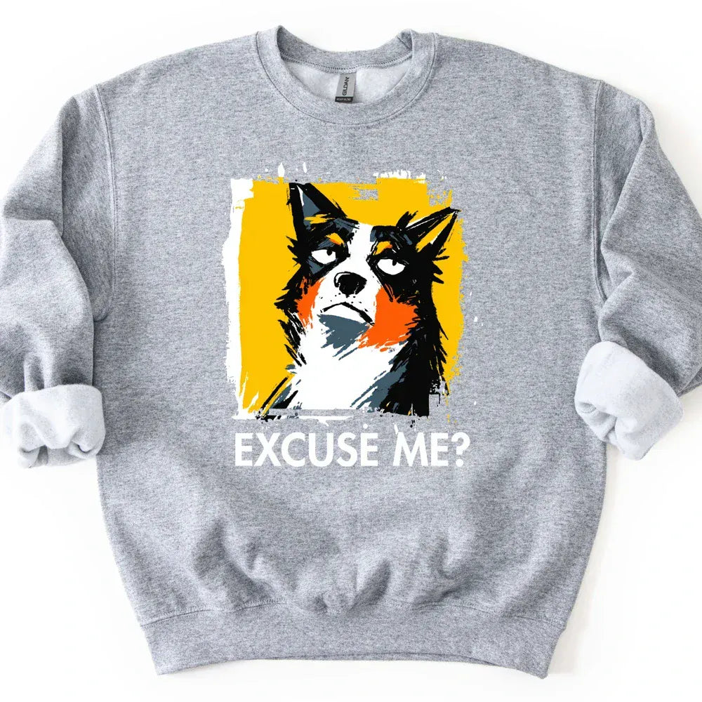 Australian Cattle Dog - Excuse Me Dog Sweater - Sport Grey
