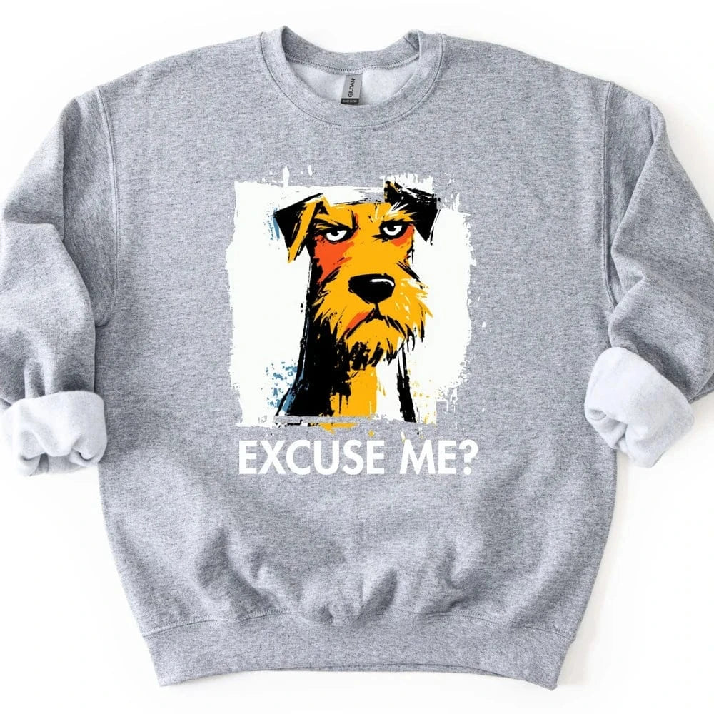 Irish Terrier - Excuse Me Dog Sweater - Sport Grey